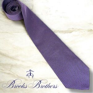 Brooks Brothers Makers Purple Geometric Silk Tie
